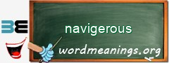 WordMeaning blackboard for navigerous